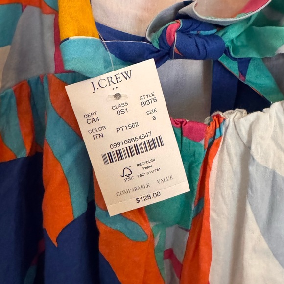 NWT J. Crew Factory Tropical Dress - Picture 4 of 4